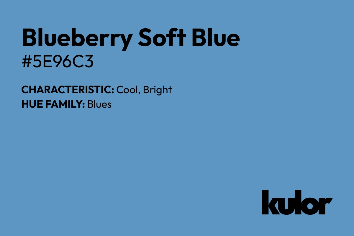 Blueberry Soft Blue is a color with a HTML hex code of #5e96c3.