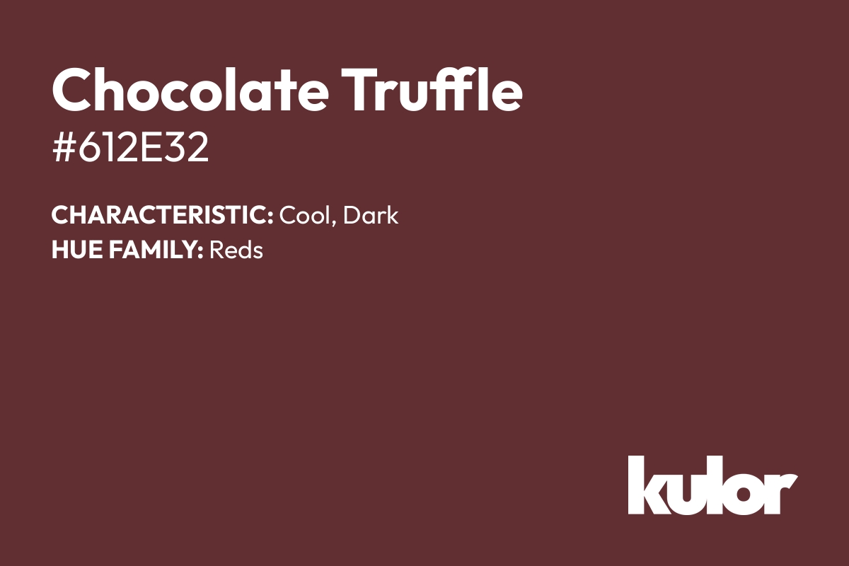 Chocolate Truffle is a color with a HTML hex code of #612e32.