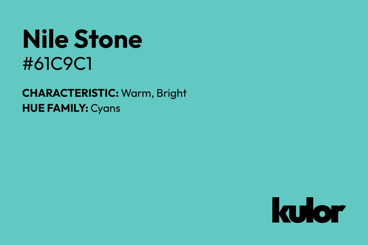 Nile Stone is a color with a HTML hex code of #61c9c1.