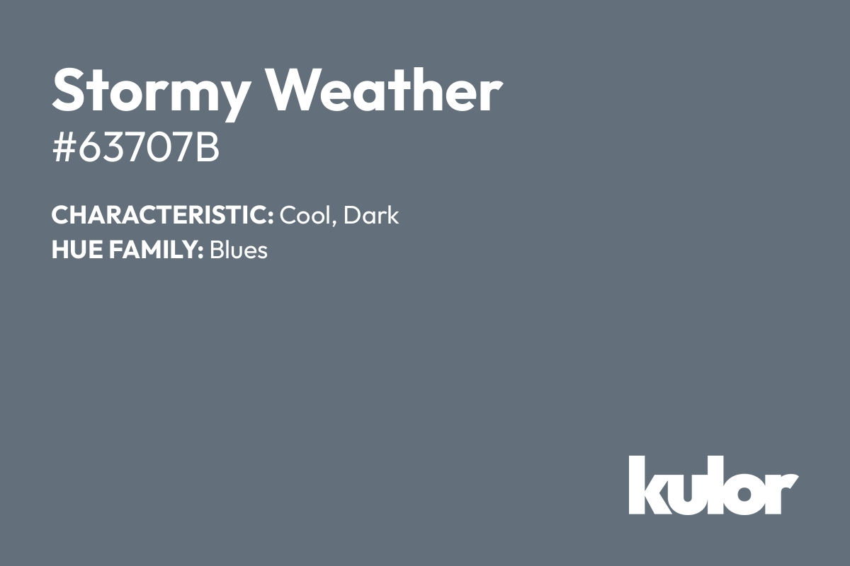 Stormy Weather is a color with a HTML hex code of #63707b.