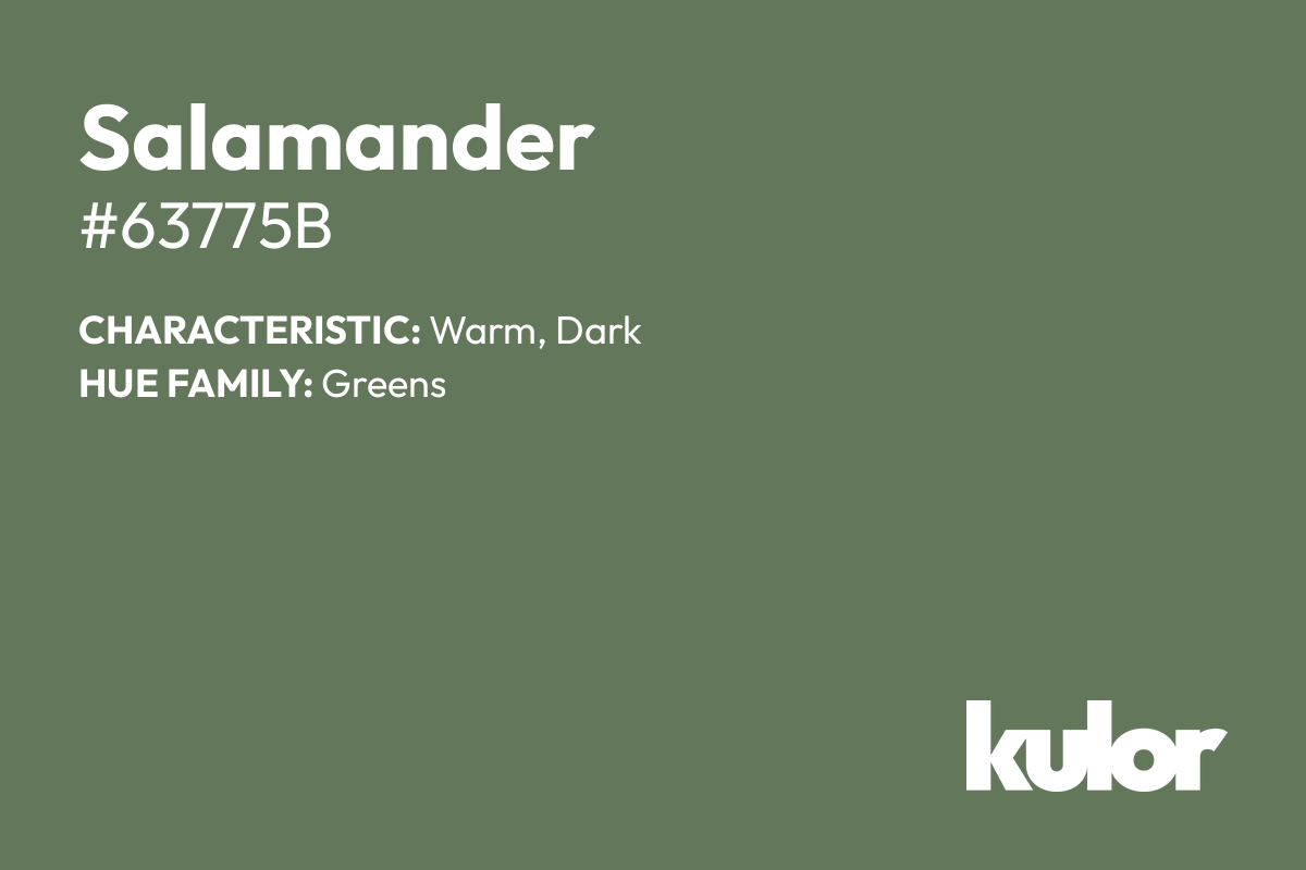 Salamander is a color with a HTML hex code of #63775b.