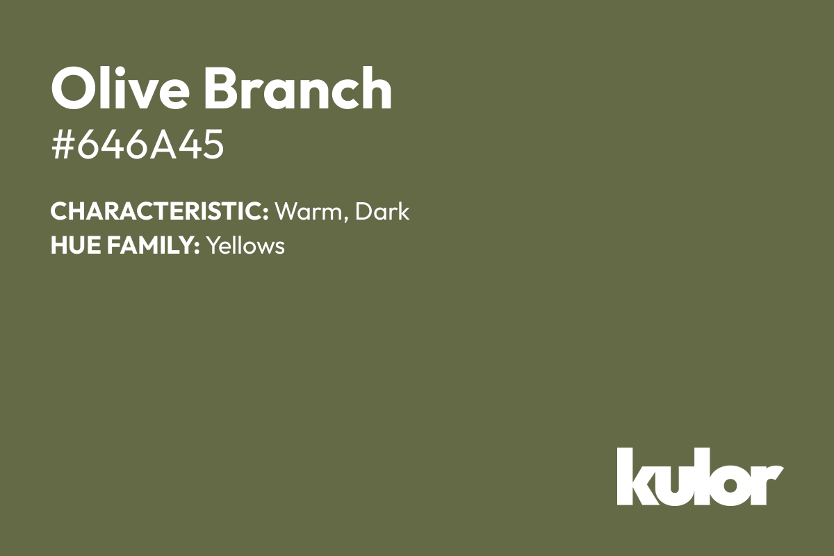 Olive Branch is a color with a HTML hex code of #646a45.