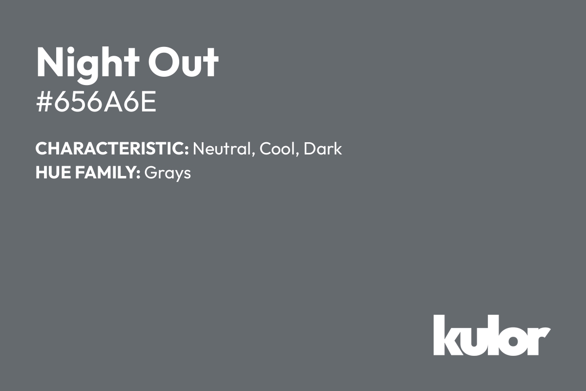 Night Out is a color with a HTML hex code of #656a6e.