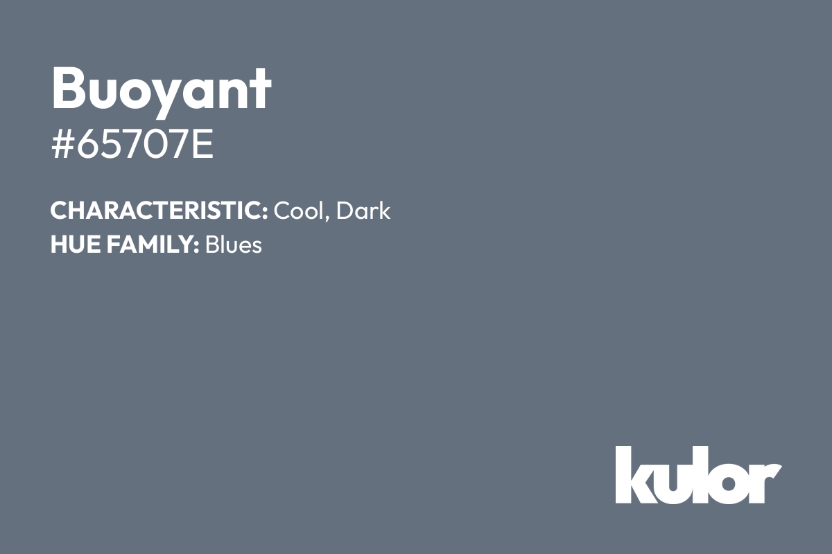 Buoyant is a color with a HTML hex code of #65707e.