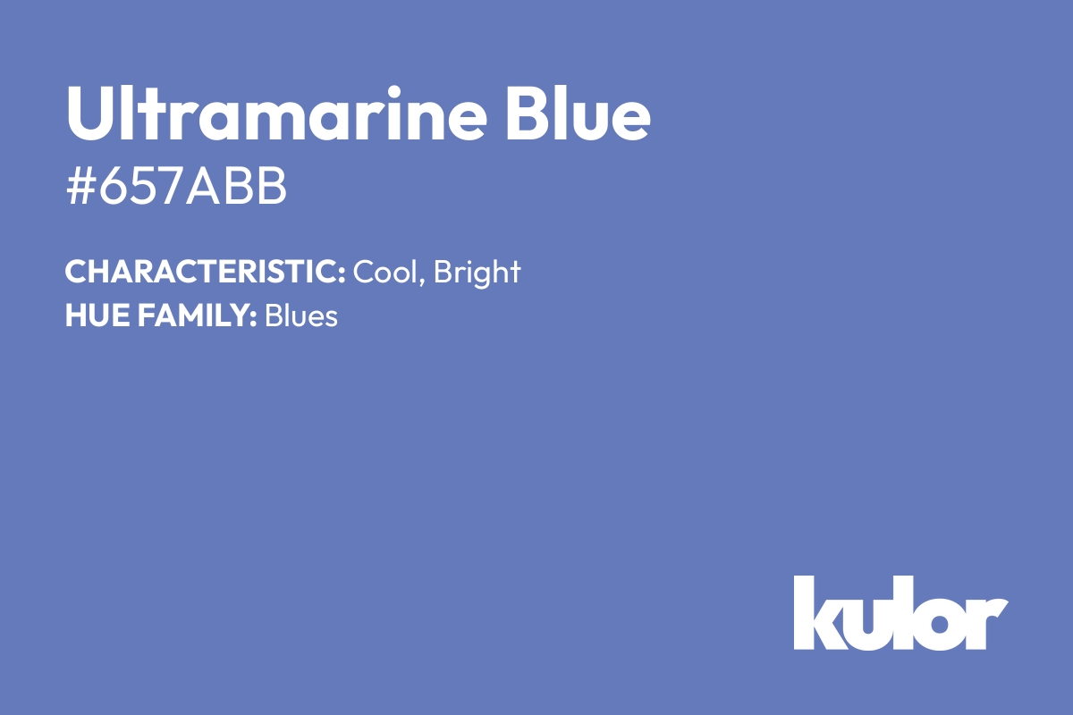 Ultramarine Blue is a color with a HTML hex code of #657abb.