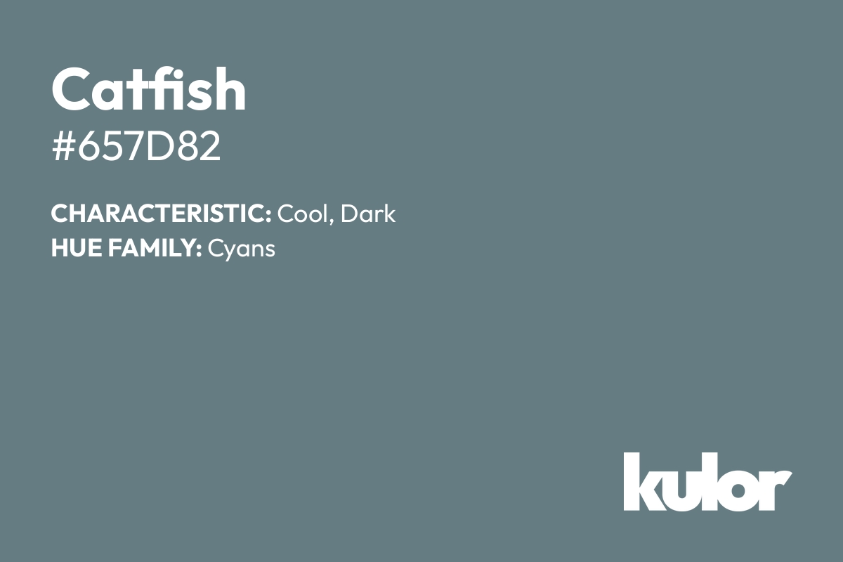 Catfish is a color with a HTML hex code of #657d82.