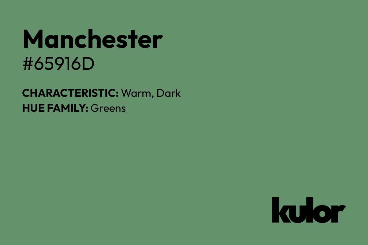 Manchester is a color with a HTML hex code of #65916d.