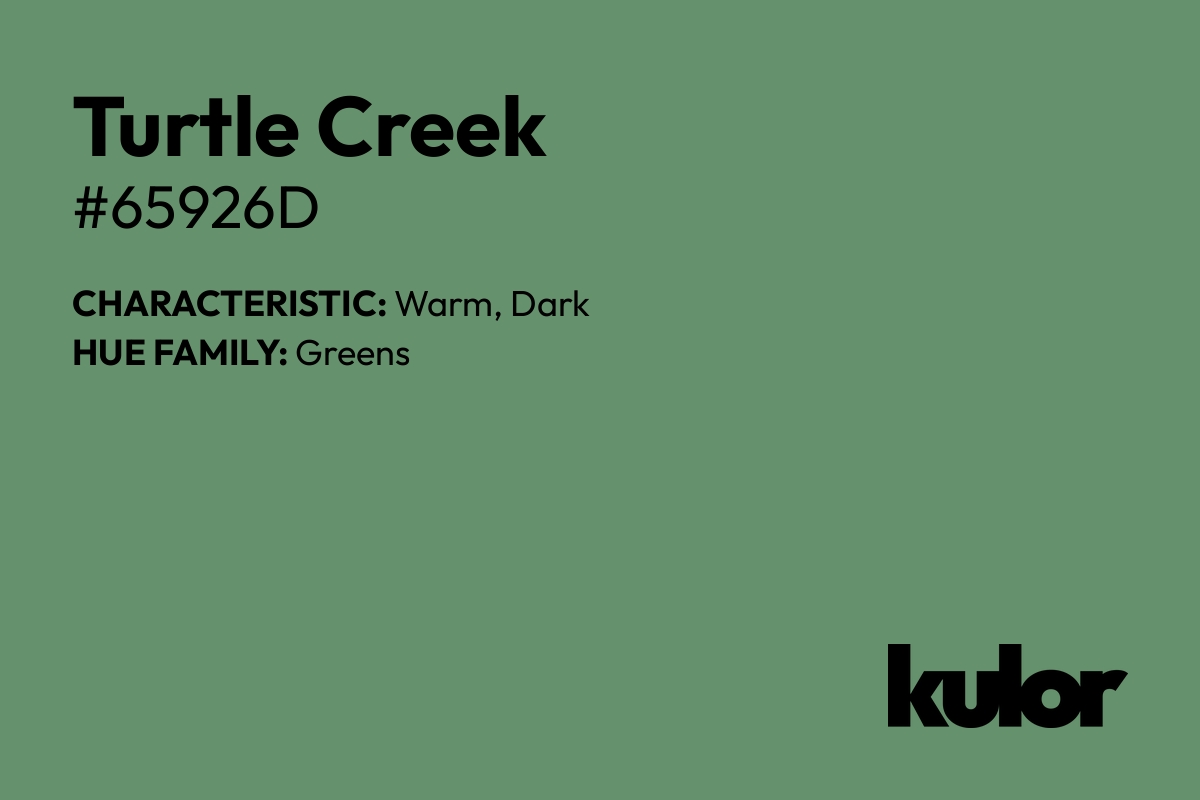 Turtle Creek is a color with a HTML hex code of #65926d.