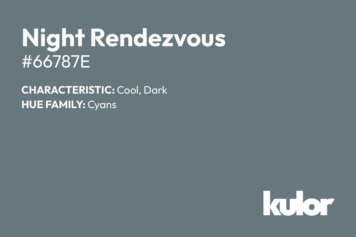 Night Rendezvous is a color with a HTML hex code of #66787e.