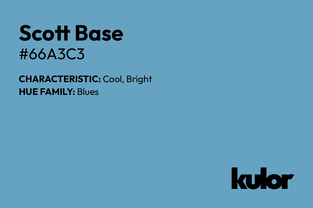 Scott Base is a color with a HTML hex code of #66a3c3.