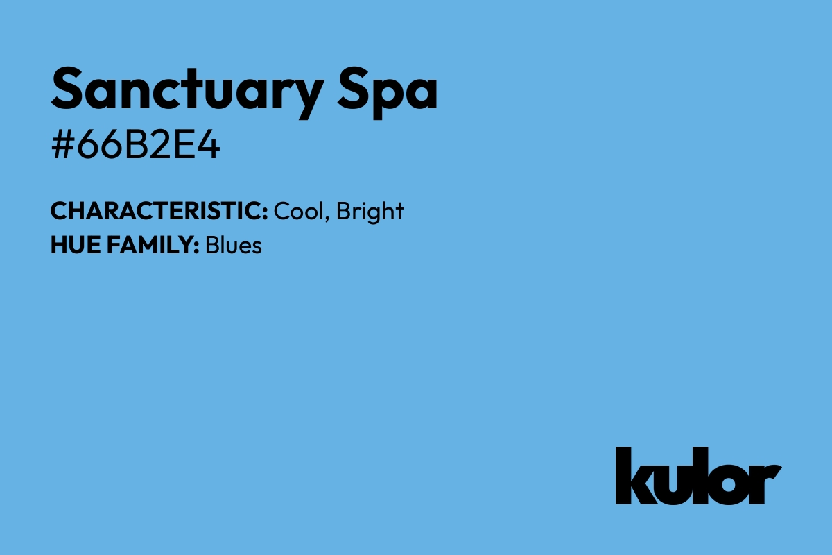 Sanctuary Spa is a color with a HTML hex code of #66b2e4.