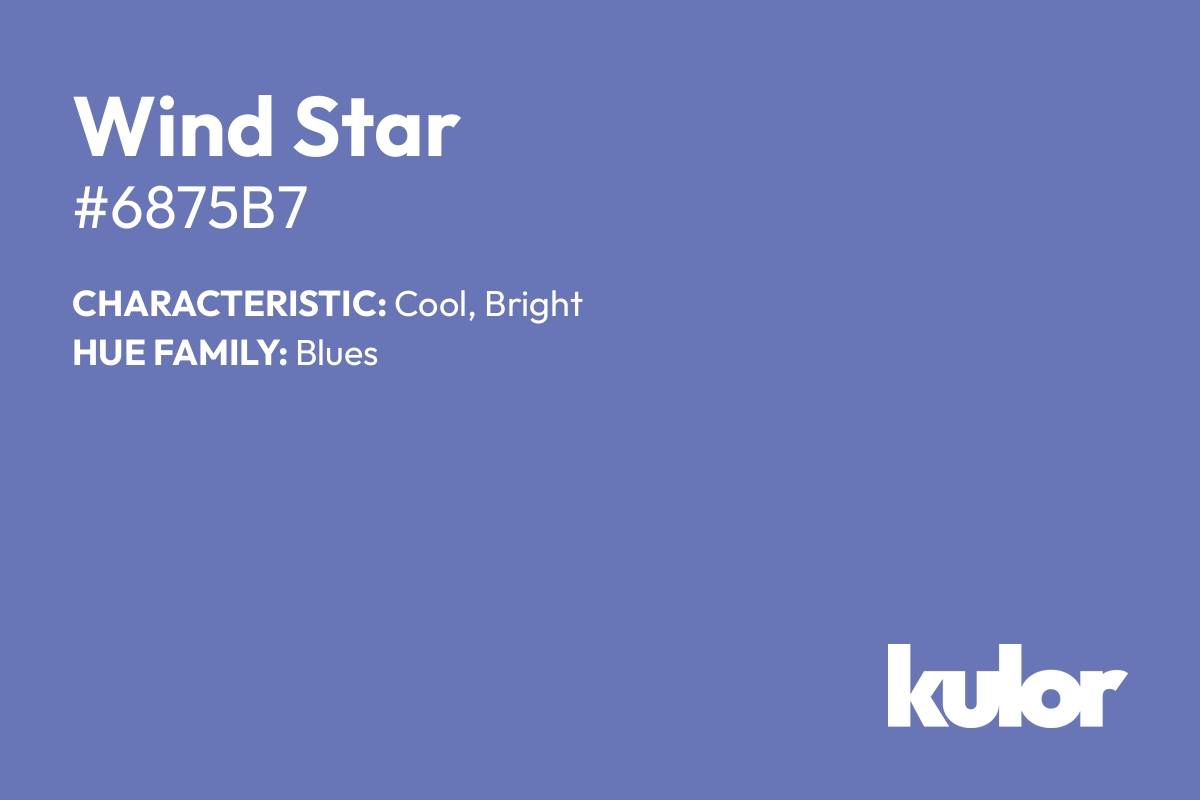 Wind Star is a color with a HTML hex code of #6875b7.