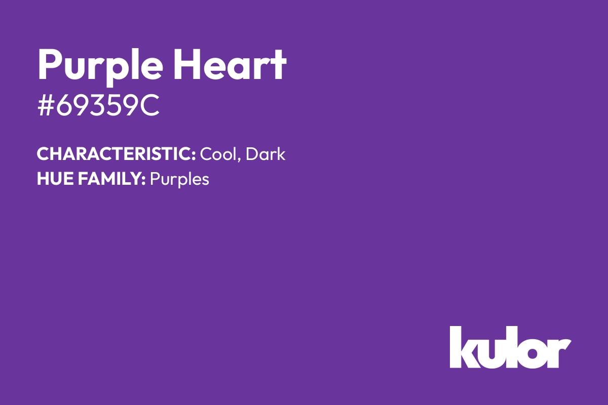 Purple Heart is a color with a HTML hex code of #69359c.