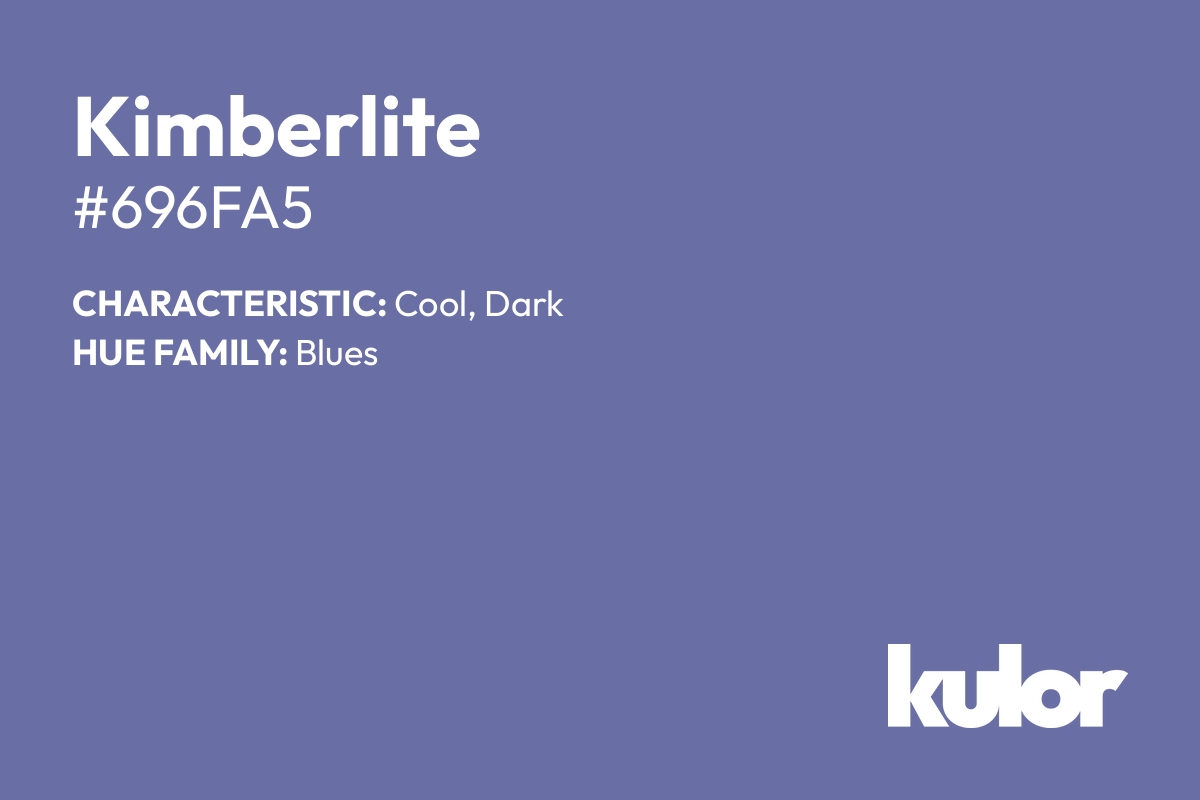 Kimberlite is a color with a HTML hex code of #696fa5.