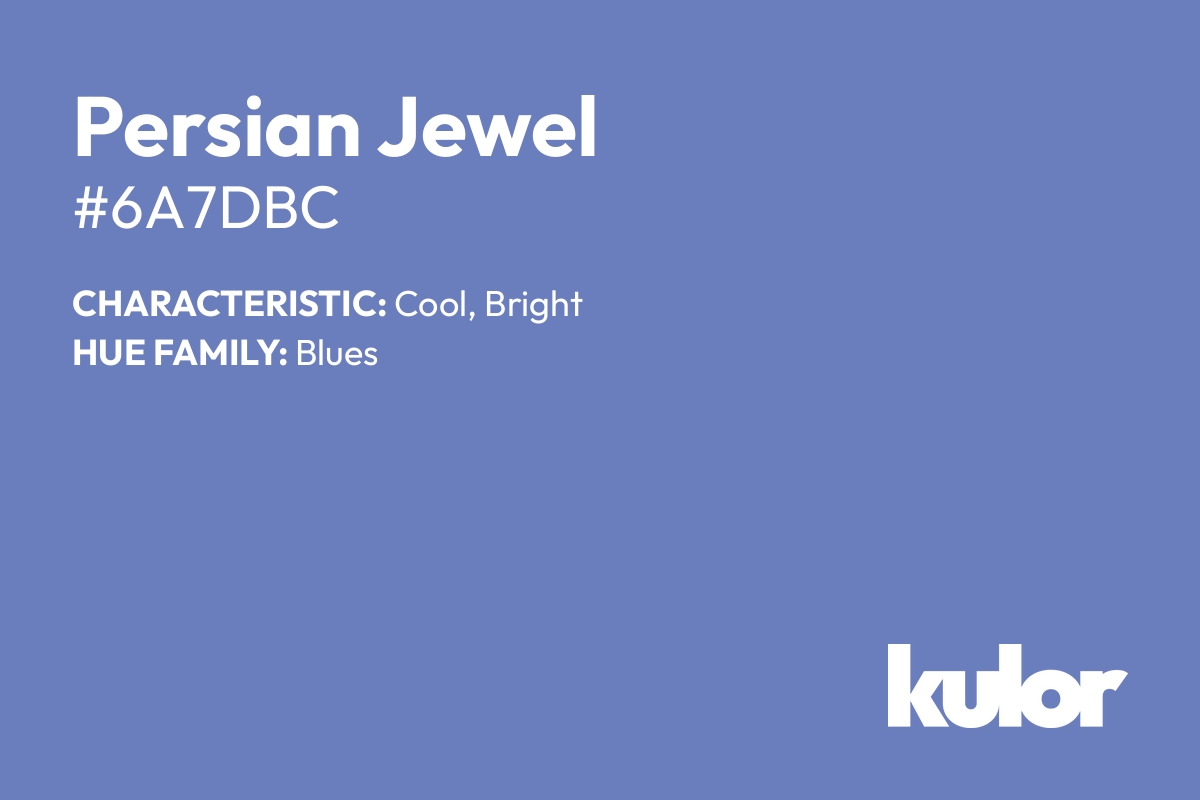 Persian Jewel is a color with a HTML hex code of #6a7dbc.