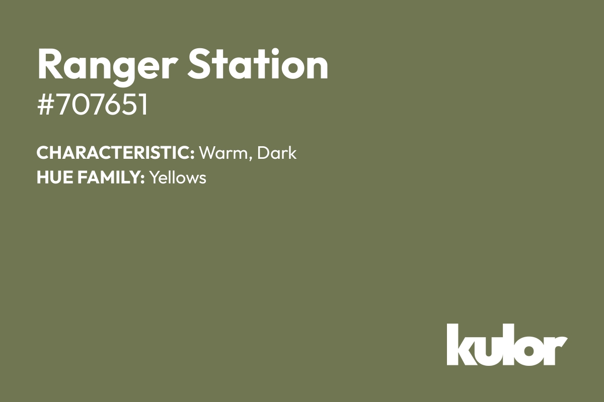 Ranger Station is a color with a HTML hex code of #707651.