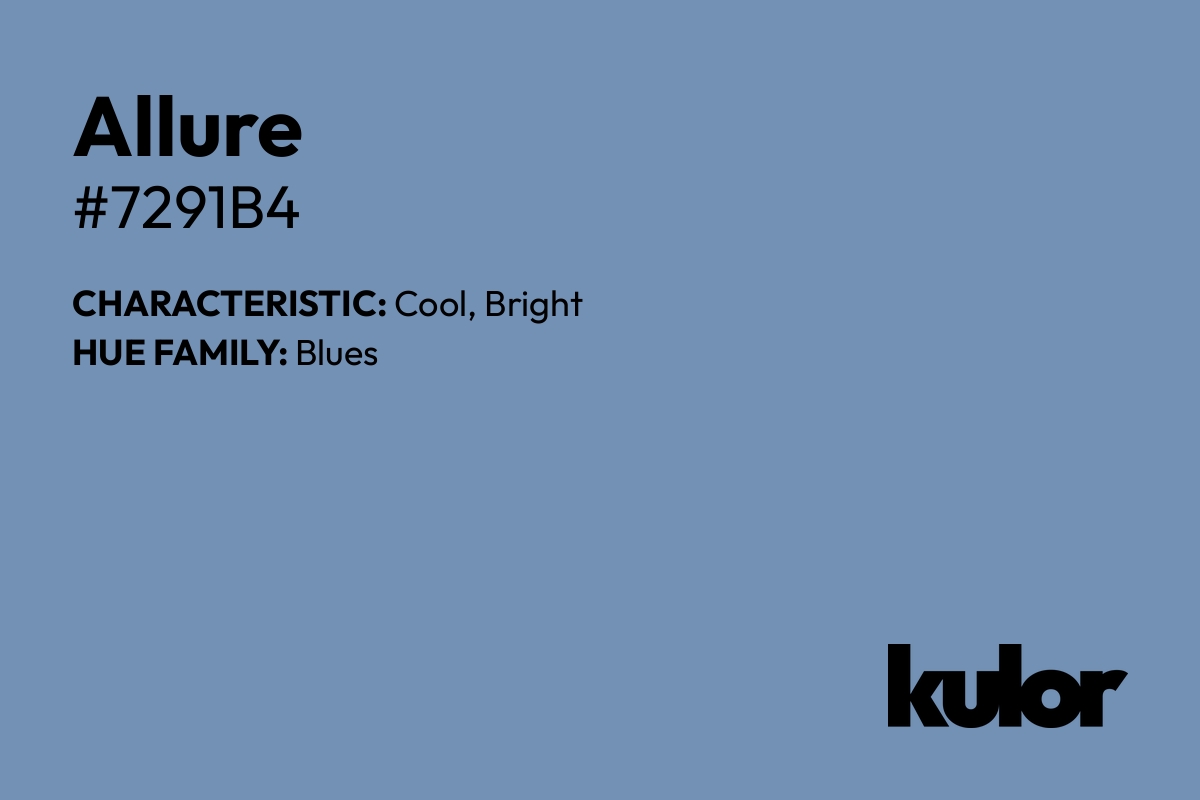 Allure is a color with a HTML hex code of #7291b4.