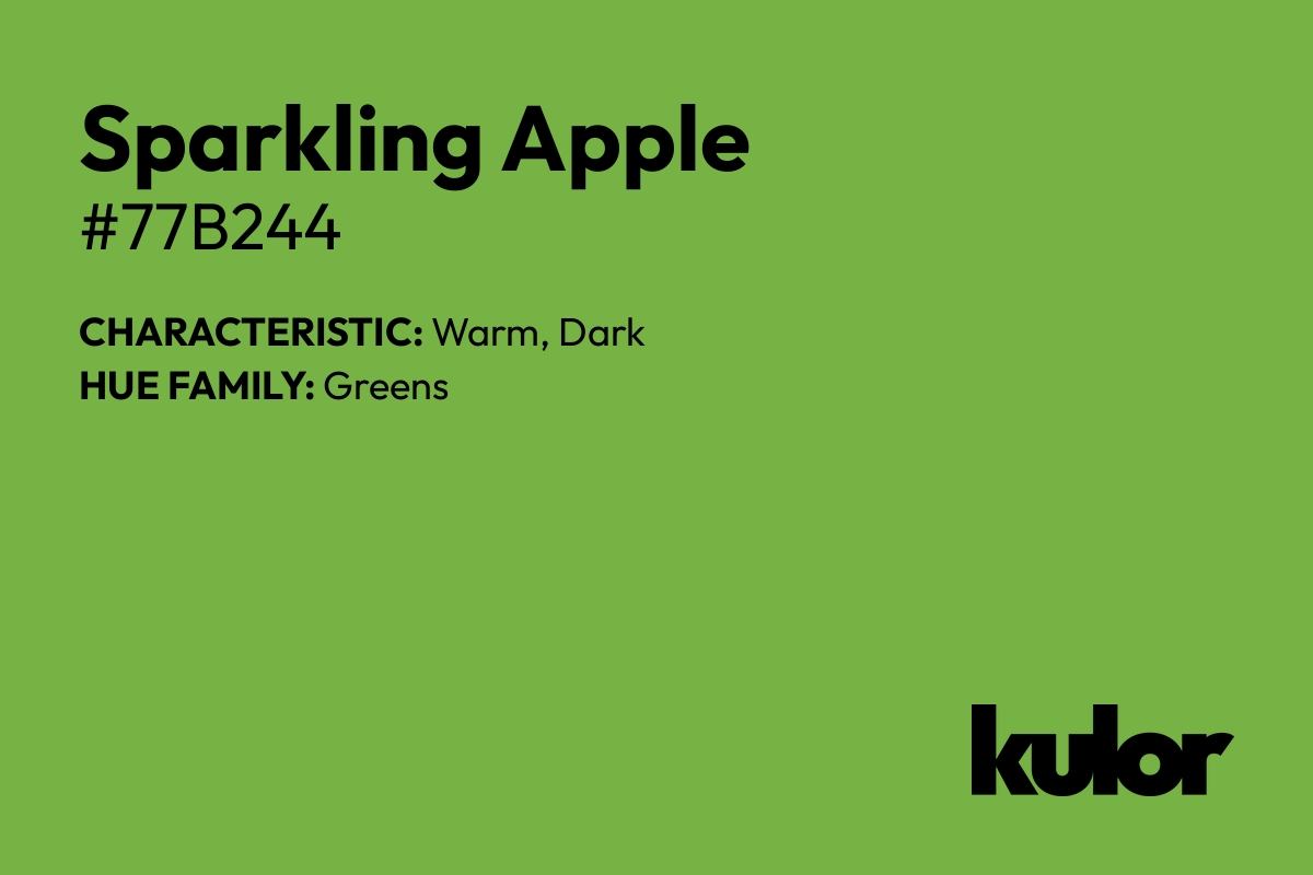 Sparkling Apple is a color with a HTML hex code of #77b244.