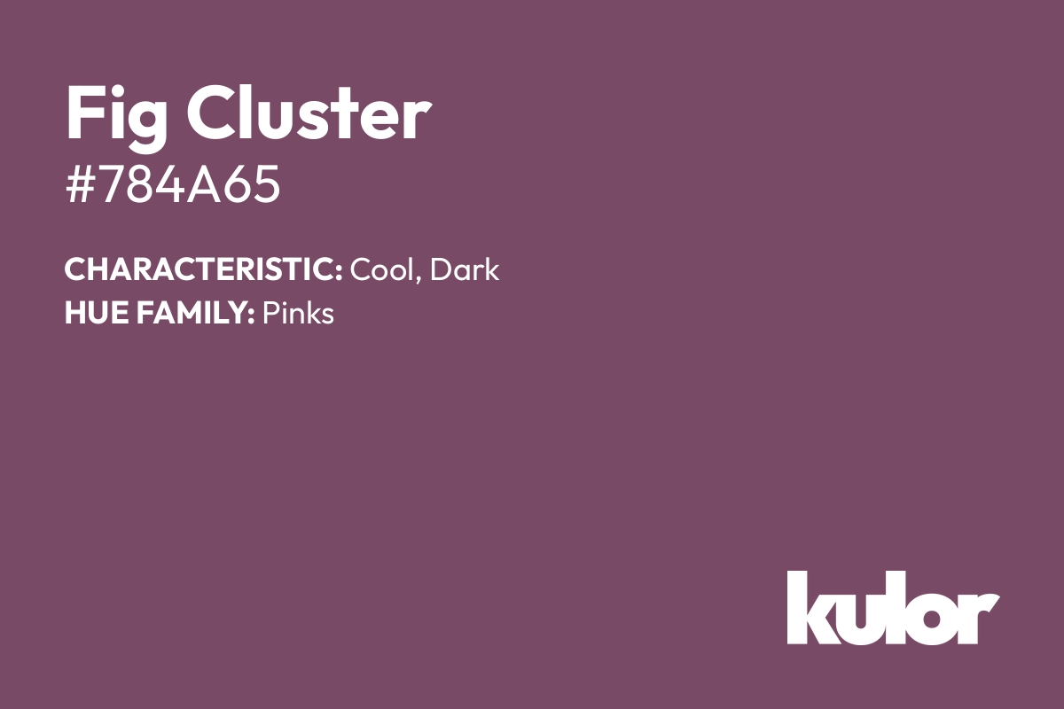 Fig Cluster is a color with a HTML hex code of #784a65.