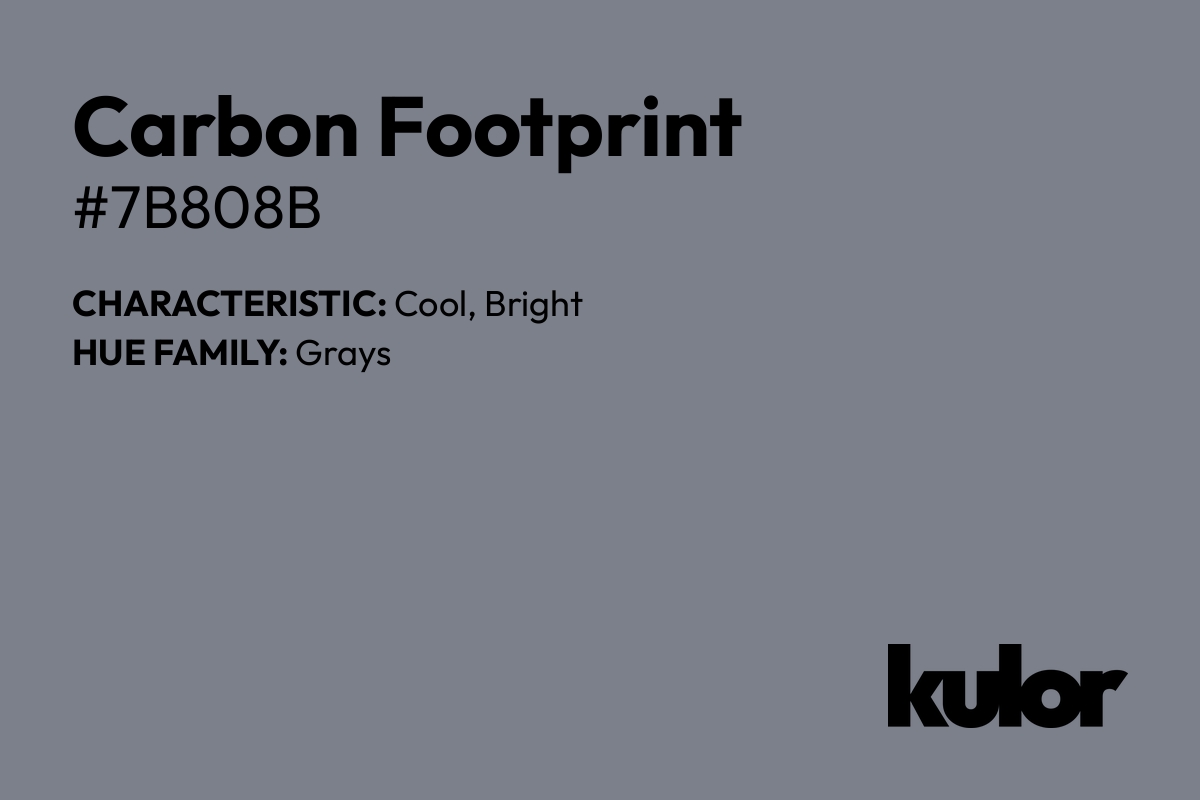 Carbon Footprint is a color with a HTML hex code of #7b808b.