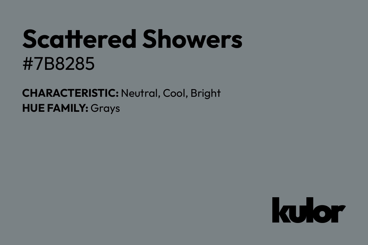 Scattered Showers is a color with a HTML hex code of #7b8285.