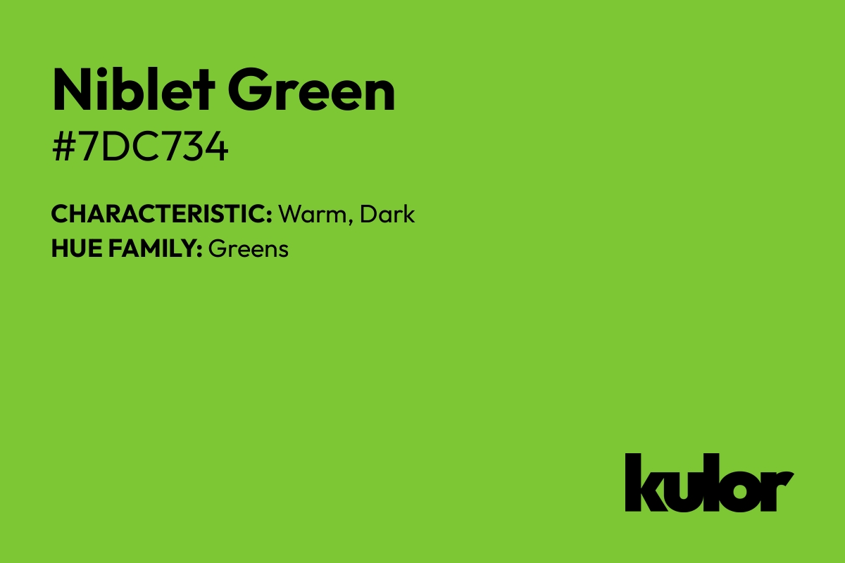 Niblet Green is a color with a HTML hex code of #7dc734.