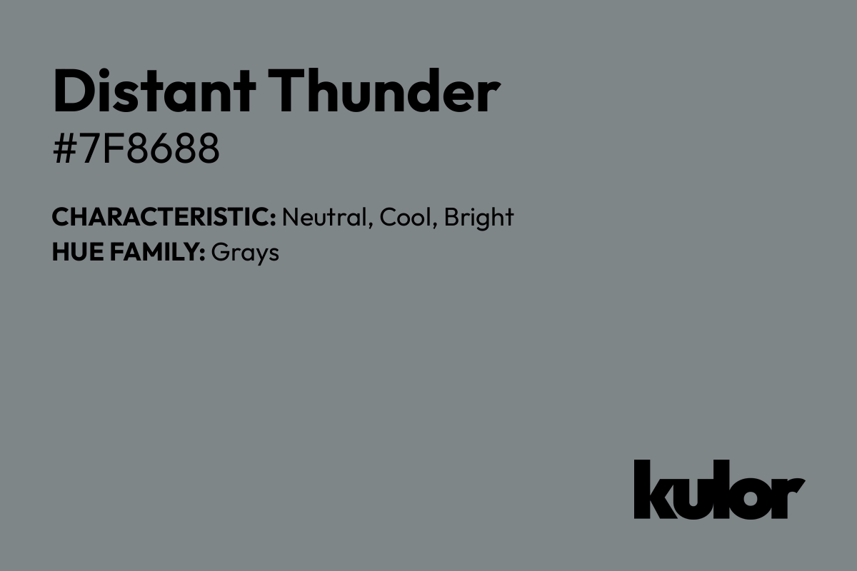 Distant Thunder is a color with a HTML hex code of #7f8688.