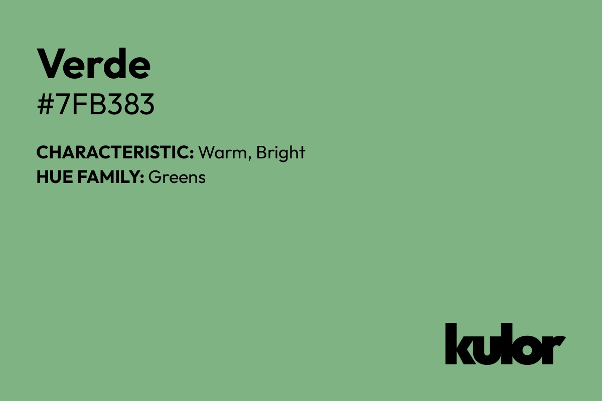 Verde is a color with a HTML hex code of #7fb383.