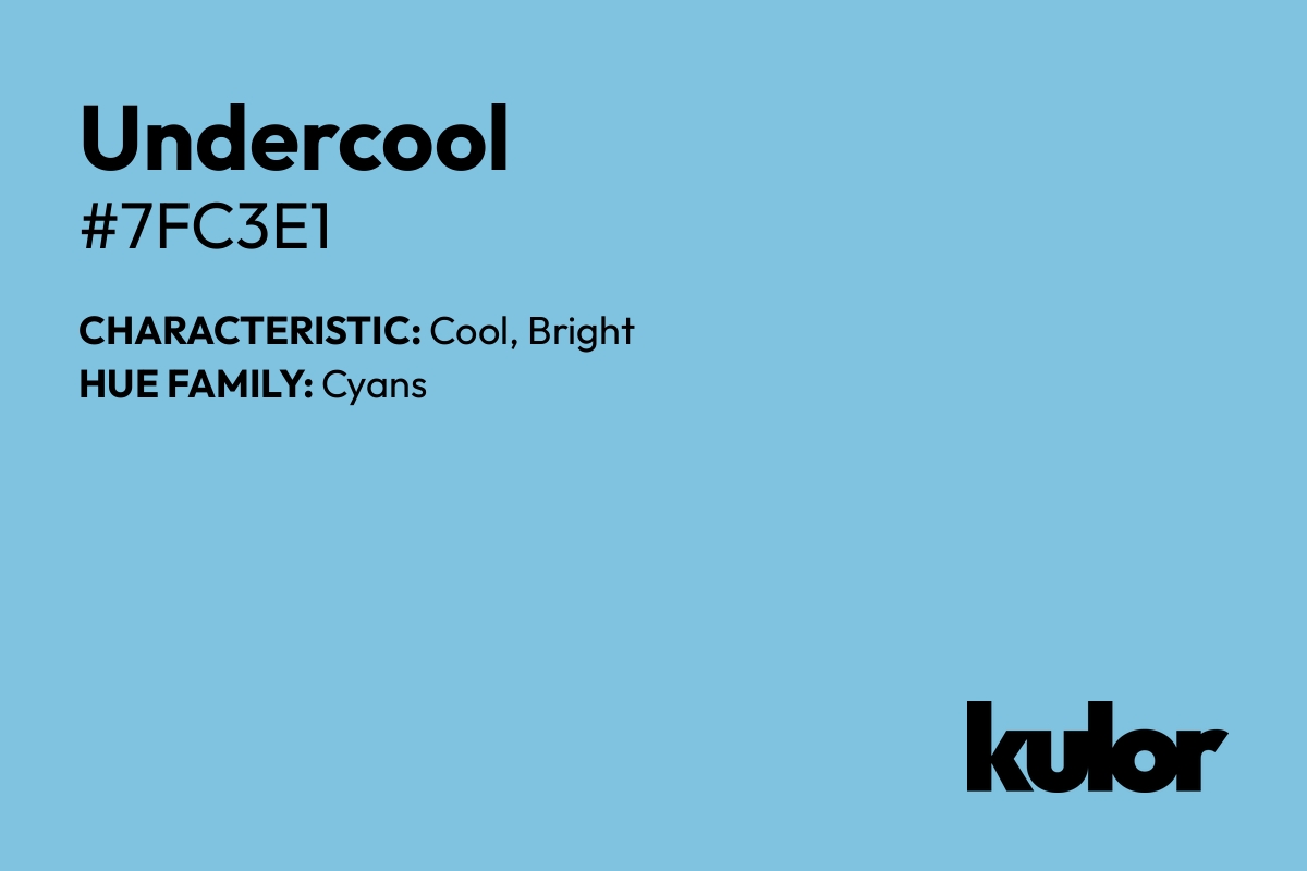 Undercool is a color with a HTML hex code of #7fc3e1.