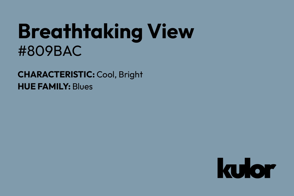 Breathtaking View is a color with a HTML hex code of #809bac.