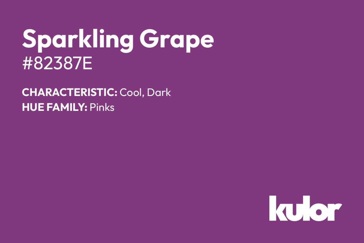 Sparkling Grape is a color with a HTML hex code of #82387e.