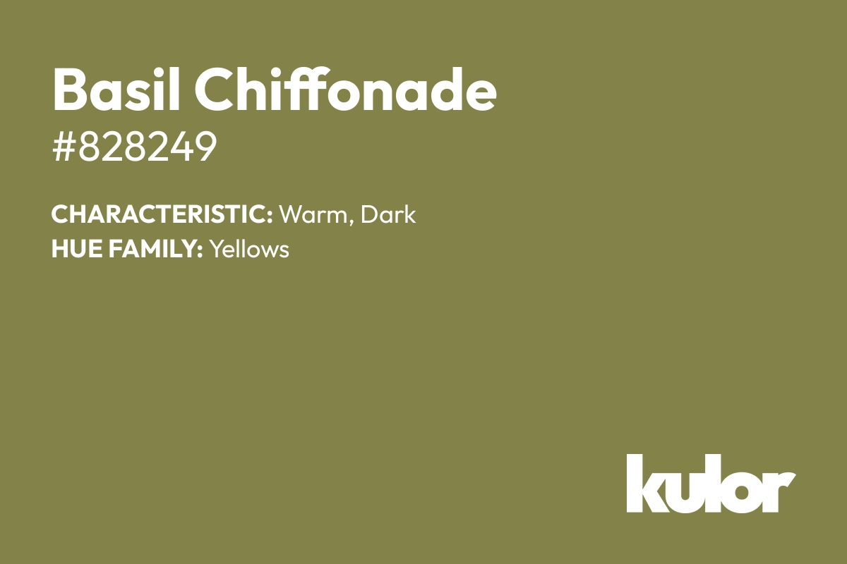 Basil Chiffonade is a color with a HTML hex code of #828249.