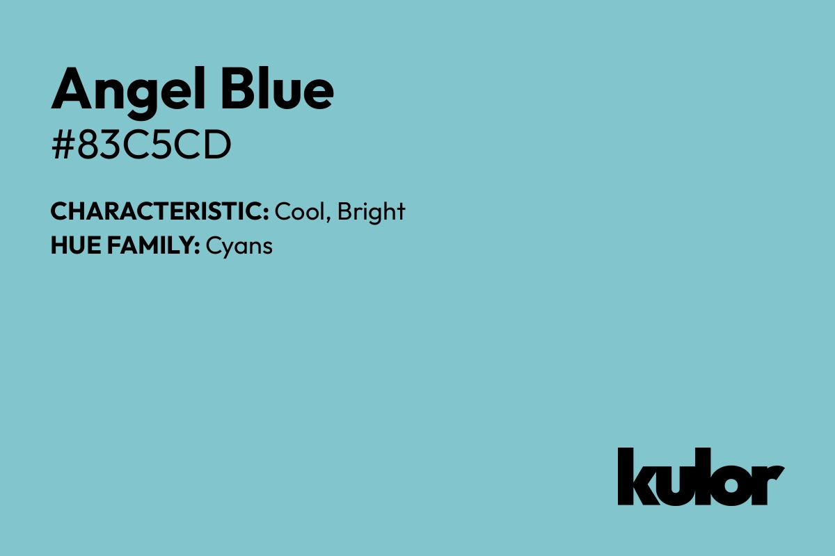 Angel Blue is a color with a HTML hex code of #83c5cd.