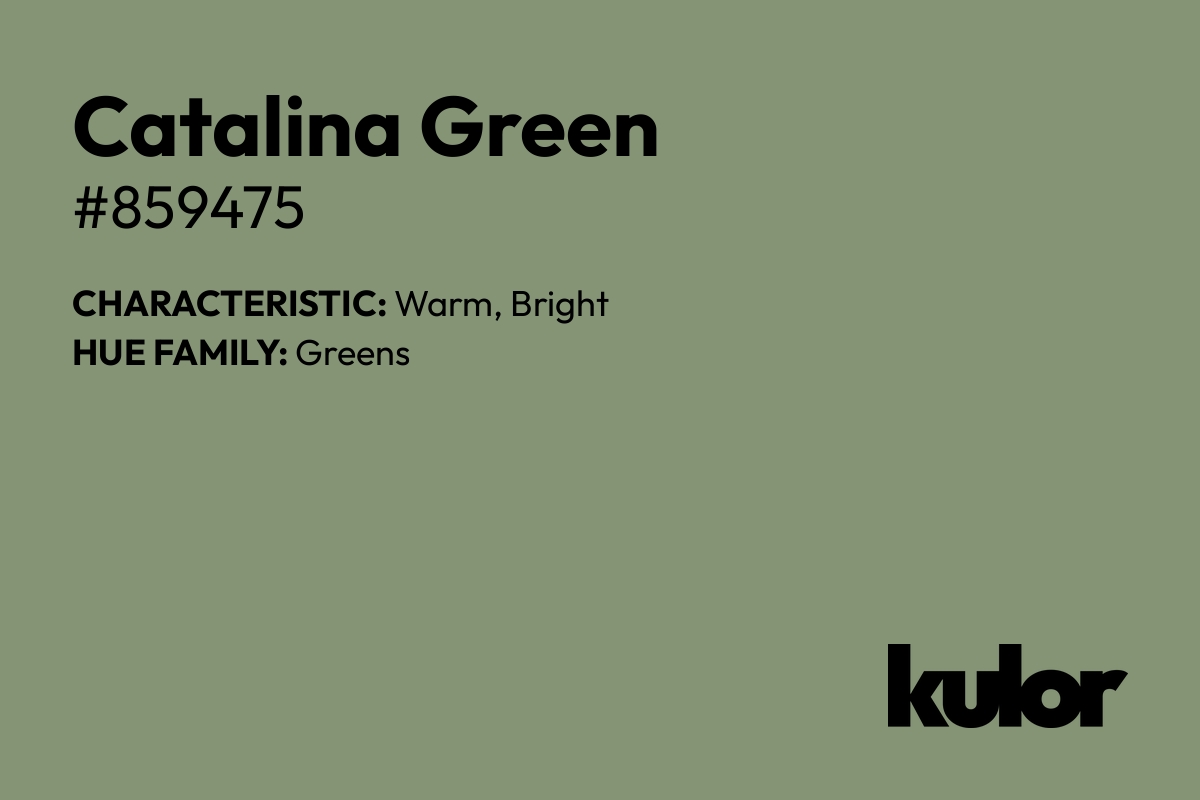 Catalina Green is a color with a HTML hex code of #859475.