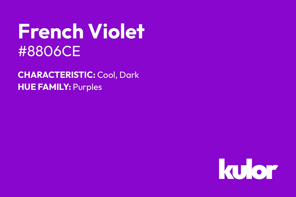 French Violet is a color with a HTML hex code of #8806ce.