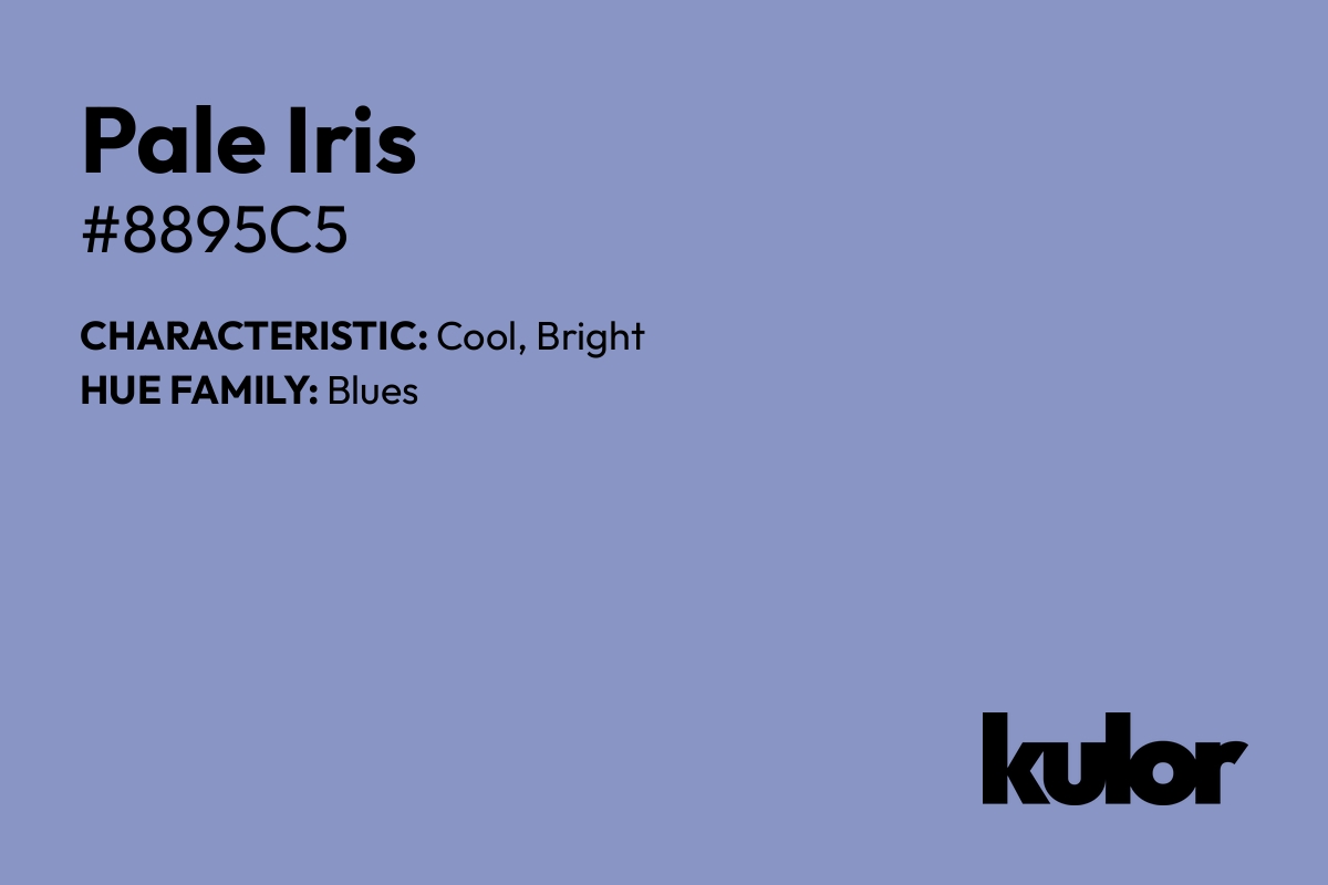 Pale Iris is a color with a HTML hex code of #8895c5.