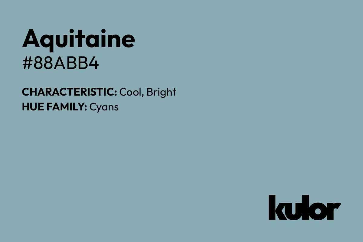 Aquitaine is a color with a HTML hex code of #88abb4.