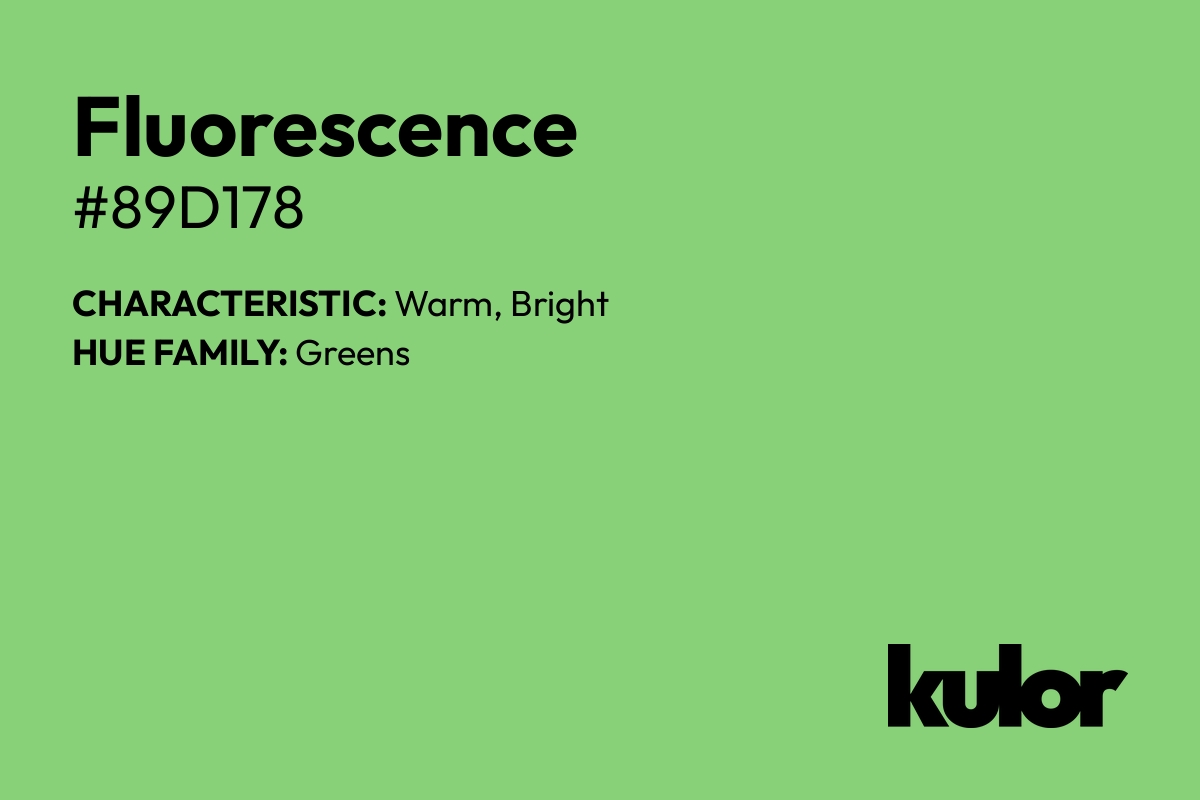 Fluorescence is a color with a HTML hex code of #89d178.