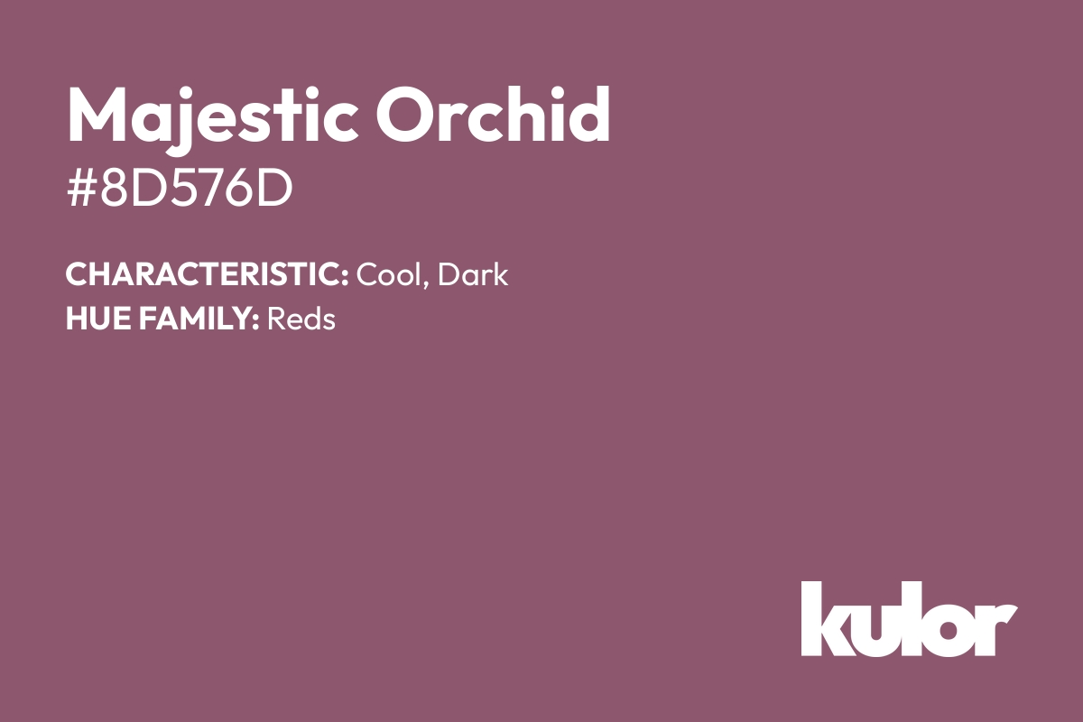 Majestic Orchid is a color with a HTML hex code of #8d576d.