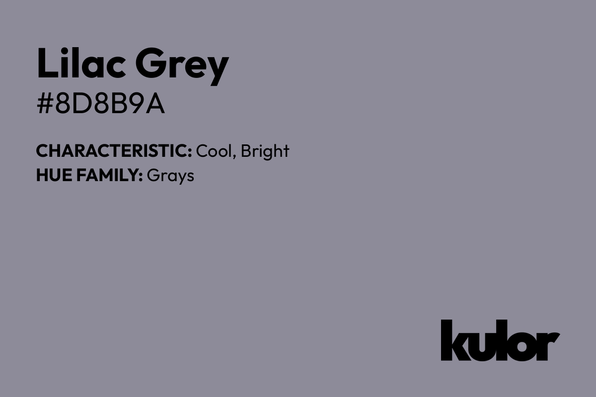 Lilac Grey is a color with a HTML hex code of #8d8b9a.