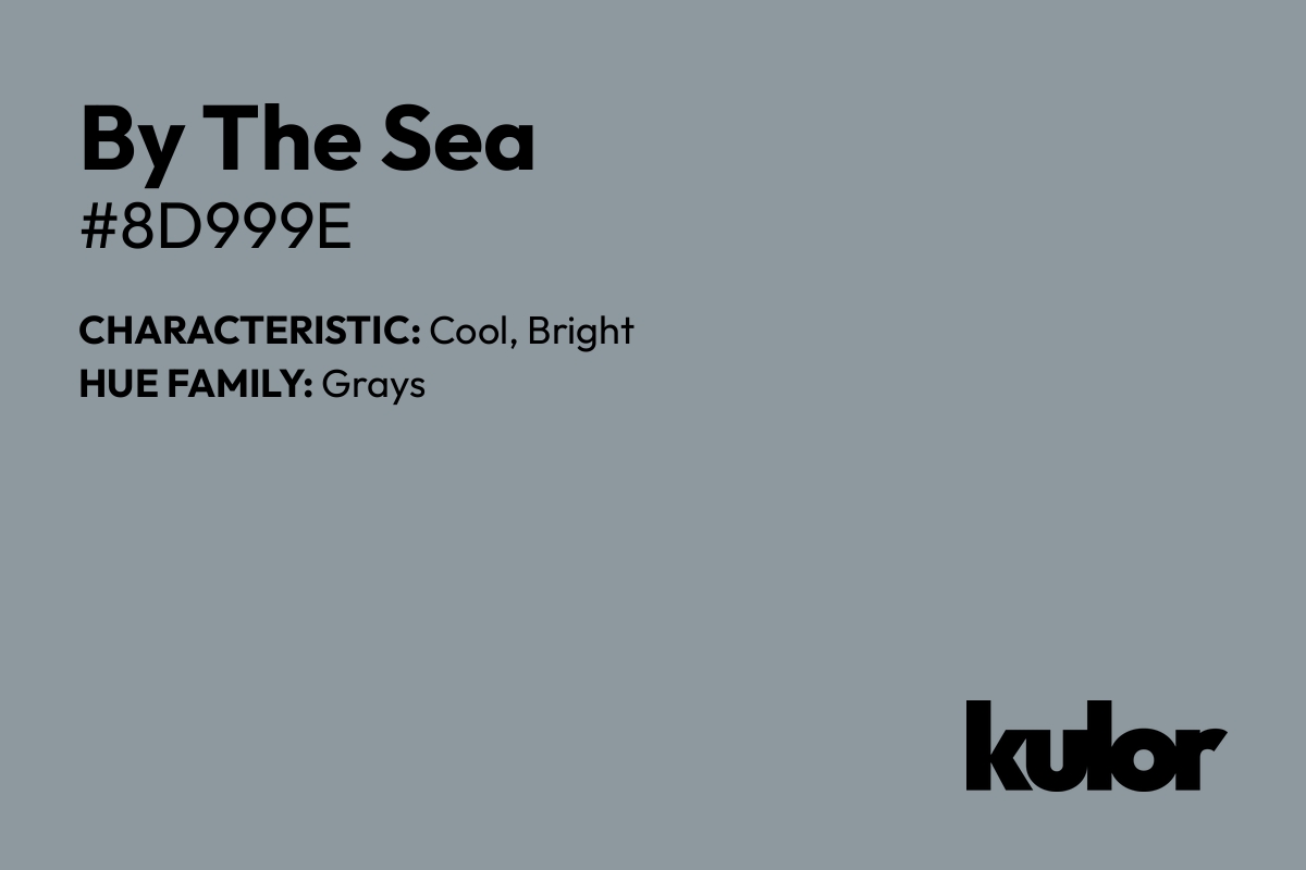 By The Sea is a color with a HTML hex code of #8d999e.