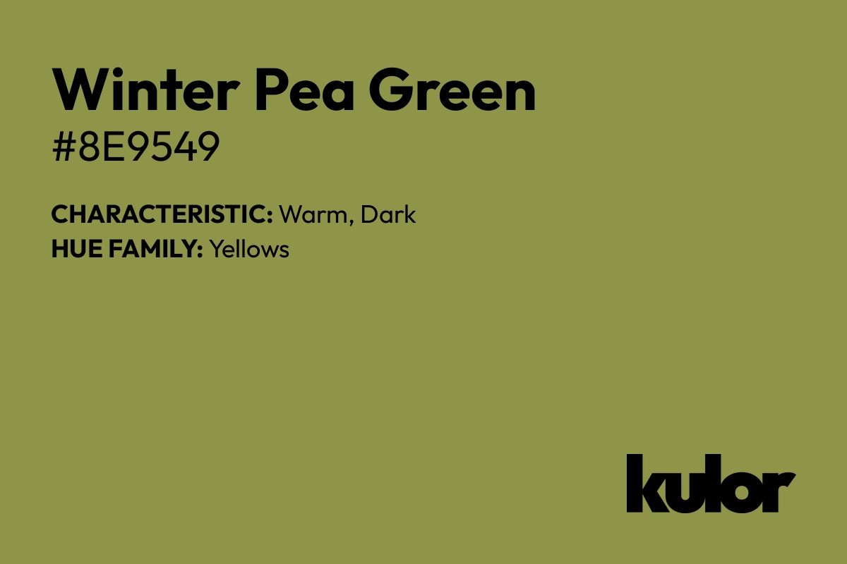 Winter Pea Green is a color with a HTML hex code of #8e9549.