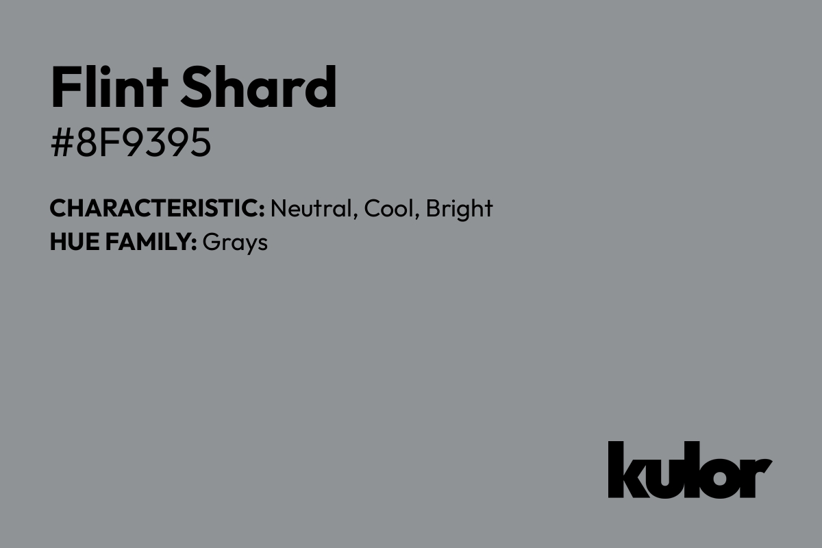 Flint Shard is a color with a HTML hex code of #8f9395.