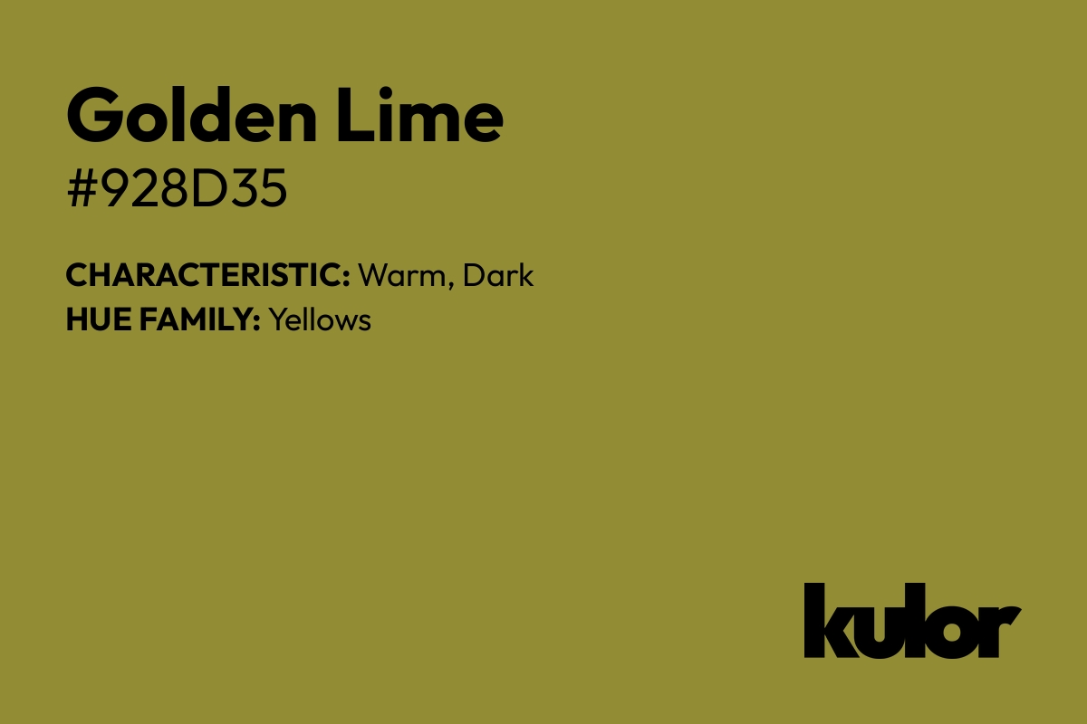 Golden Lime is a color with a HTML hex code of #928d35.