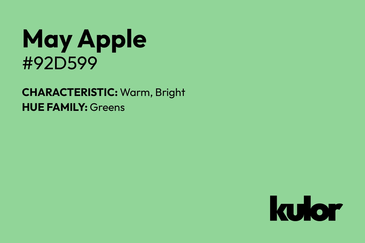 May Apple is a color with a HTML hex code of #92d599.