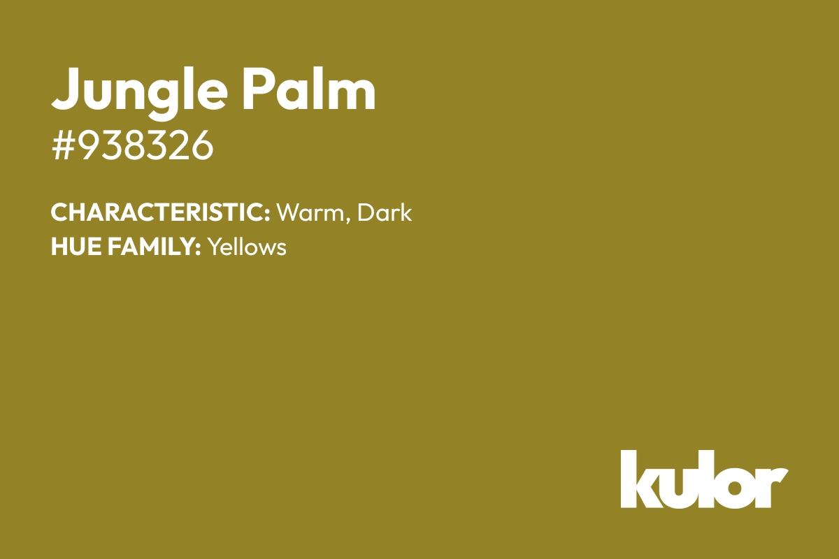 Jungle Palm is a color with a HTML hex code of #938326.