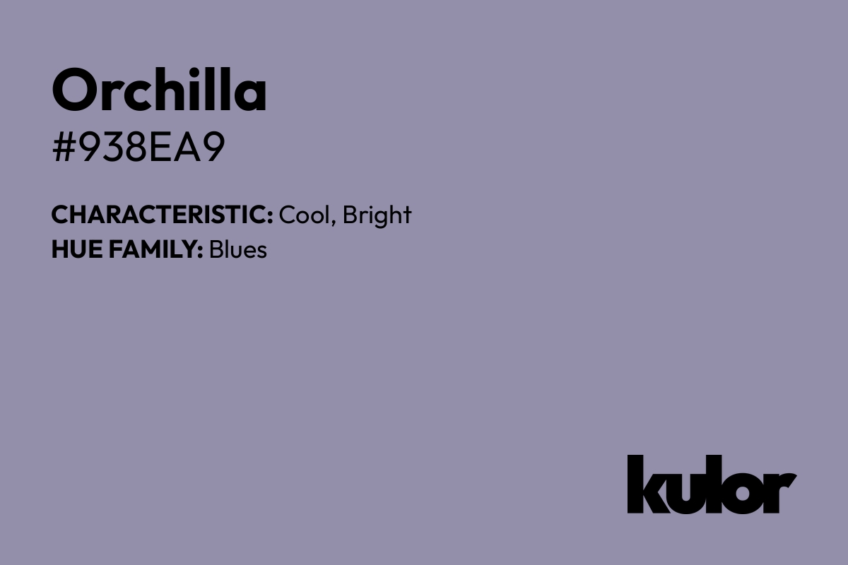 Orchilla is a color with a HTML hex code of #938ea9.