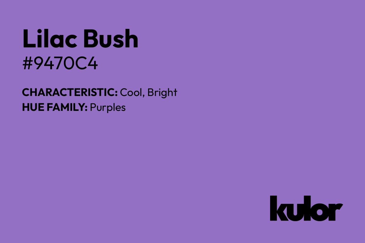 Lilac Bush is a color with a HTML hex code of #9470c4.