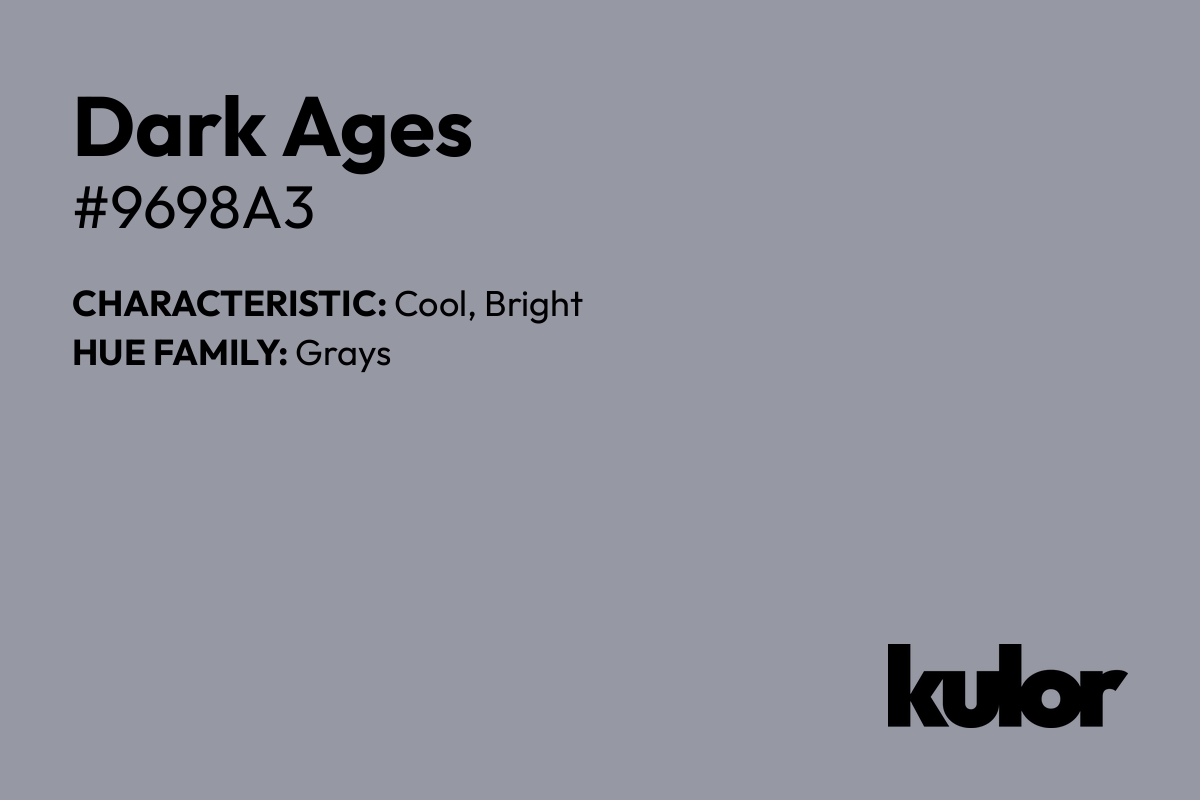 Dark Ages is a color with a HTML hex code of #9698a3.