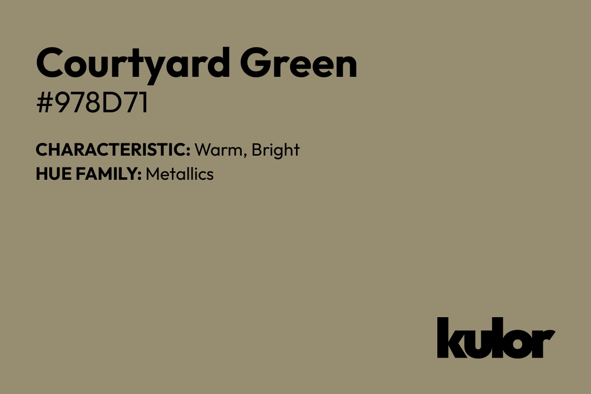 Courtyard Green is a color with a HTML hex code of #978d71.